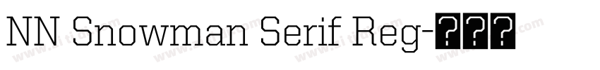 NN Snowman Serif Reg字体转换